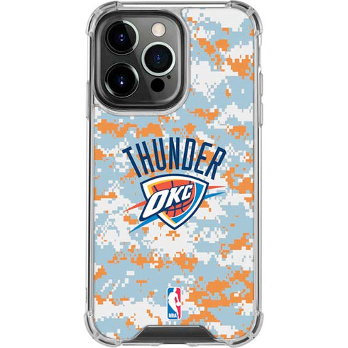 NBA Oklahoma City Thunder Digi Camo iPhone 16 Pro Max Clear Case