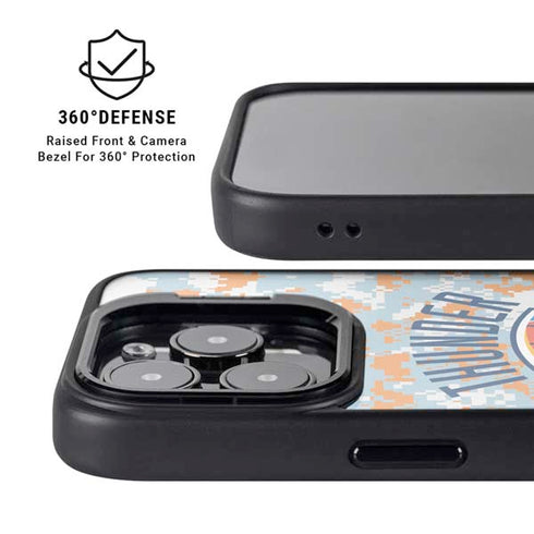 NBA Oklahoma City Thunder Digi Camo iPhone 16 Pro Max Kickstand Case