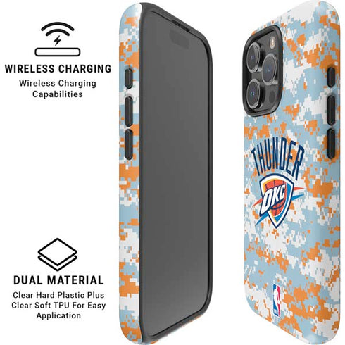 NBA Oklahoma City Thunder Digi Camo iPhone 16 Pro Max Magsafe Impact Case