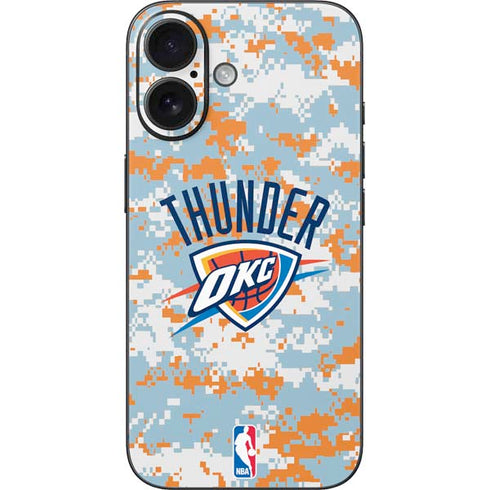 NBA Oklahoma City Thunder Digi Camo iPhone 16 Skin
