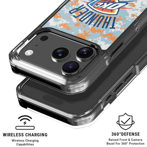 NBA Oklahoma City Thunder Digi Camo iPhone 18 Pro Clear Case