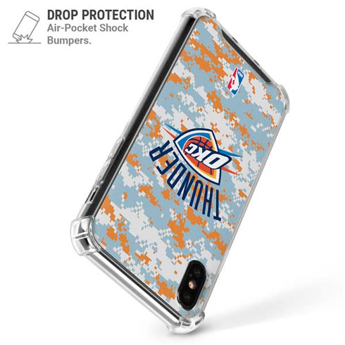 NBA Oklahoma City Thunder Digi Camo iPhone X/XS Clear Case