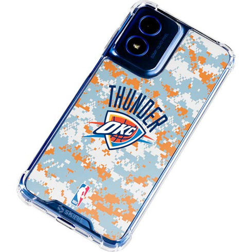 NBA Oklahoma City Thunder Digi Camo Moto G Play 4G (2024) Clear Case