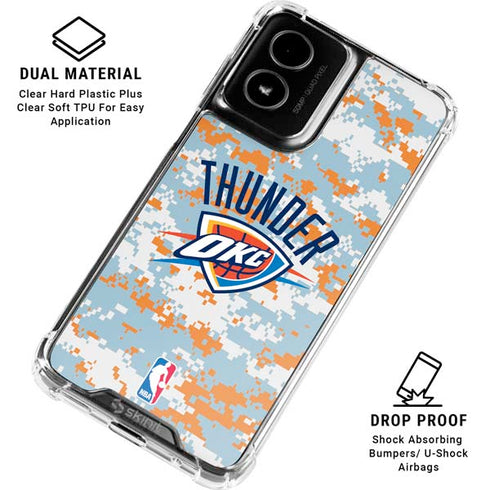 NBA Oklahoma City Thunder Digi Camo Moto G Power 5G (2024) Clear Case