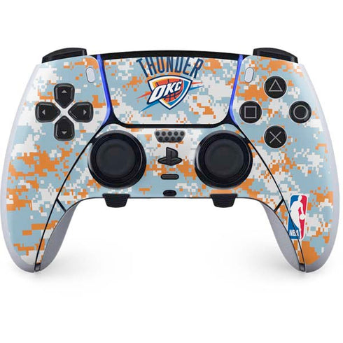 NBA Oklahoma City Thunder Digi Camo PS5 DualSense Edge Pro Controller Skin