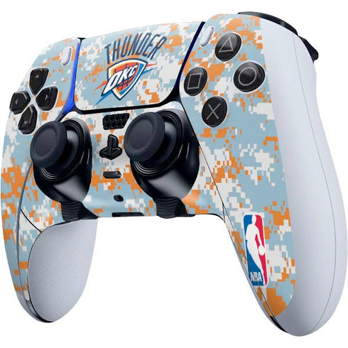 NBA Oklahoma City Thunder Digi Camo PS5 DualSense Edge Pro Controller Skin