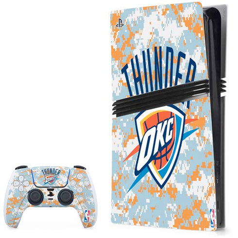 NBA Oklahoma City Thunder Digi Camo PS5 Pro Bundle Skin