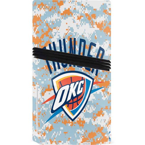 NBA Oklahoma City Thunder Digi Camo PS5 Pro Disk Console Skin