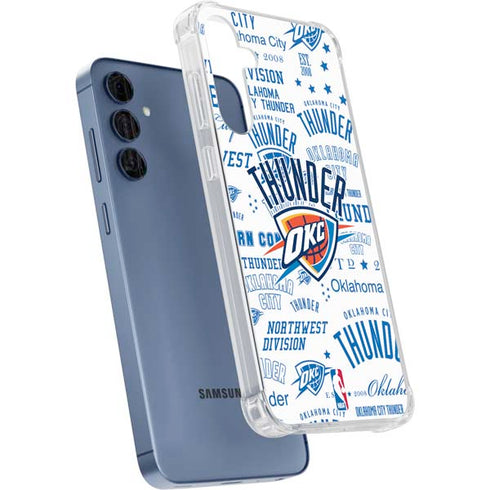NBA Oklahoma City Thunder Historic Blast Galaxy A55 5G Clear Case
