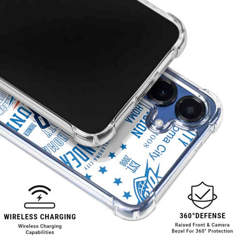 NBA Oklahoma City Thunder Historic Blast Galaxy S25 Plus Clear Case