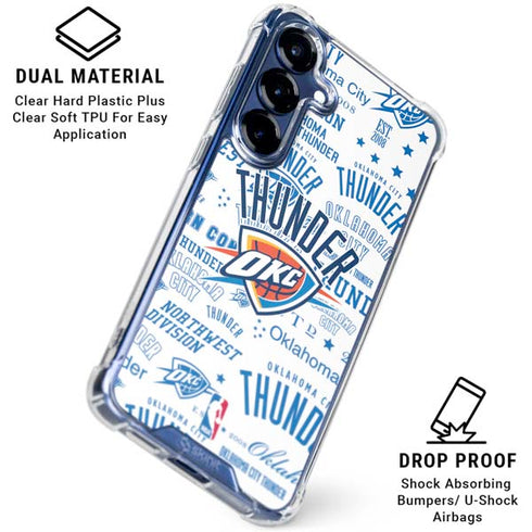 NBA Oklahoma City Thunder Historic Blast Galaxy S25 Plus Clear Case