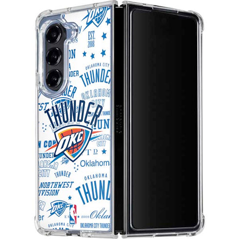 NBA Oklahoma City Thunder Historic Blast Galaxy Z Fold5 5G Clear Case