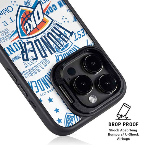 NBA Oklahoma City Thunder Historic Blast iPhone 14 Pro Max Kickstand Case