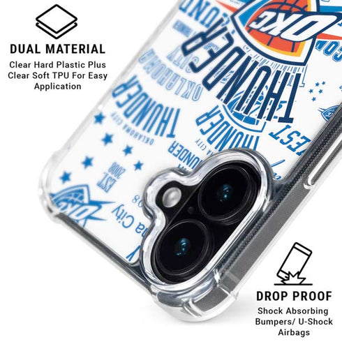 NBA Oklahoma City Thunder Historic Blast iPhone 16 Clear Case