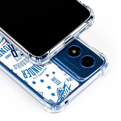 NBA Oklahoma City Thunder Historic Blast Moto G 5G (2024) Clear Case