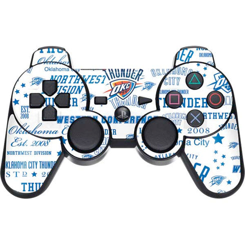 NBA Oklahoma City Thunder Historic Blast PS3 Dual Shock wireless controller Skin