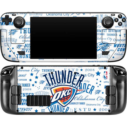 NBA Oklahoma City Thunder Historic Blast Steam Deck Handheld Gaming Computer OLED Skin