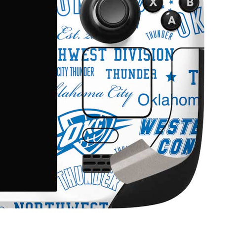 NBA Oklahoma City Thunder Historic Blast Steam Deck Handheld Gaming Computer OLED Skin
