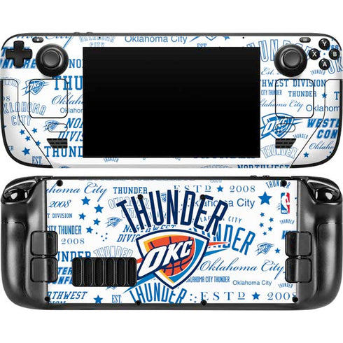 NBA Oklahoma City Thunder Historic Blast Steam Deck Handheld Gaming Computer Skin