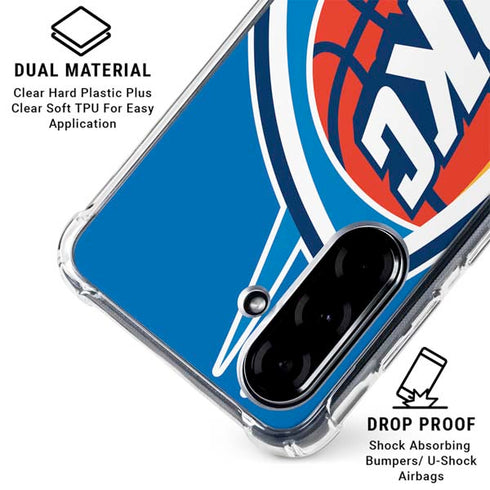 NBA Oklahoma City Thunder Large Logo Galaxy A36 5G Clear Case