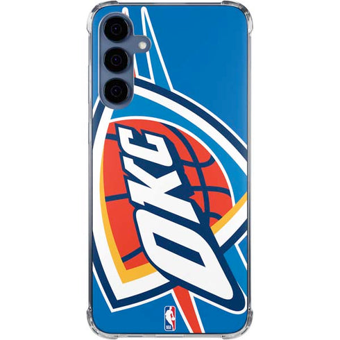 NBA Oklahoma City Thunder Large Logo Galaxy A55 5G Clear Case