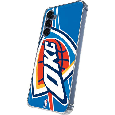 NBA Oklahoma City Thunder Large Logo Galaxy A55 5G Clear Case