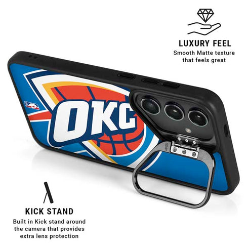 NBA Oklahoma City Thunder Large Logo Galaxy S24 FE Kickstand Case