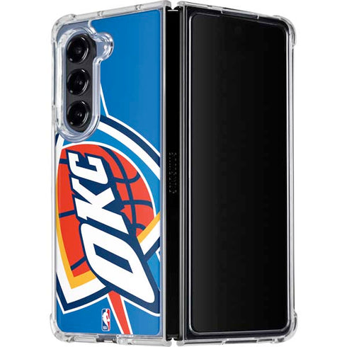 NBA Oklahoma City Thunder Large Logo Galaxy Z Fold5 5G Clear Case