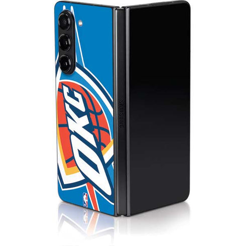 NBA Oklahoma City Thunder Large Logo Galaxy Z Fold5 5G Skin