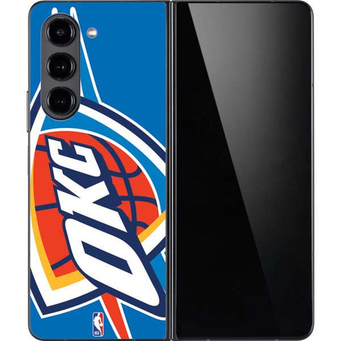 NBA Oklahoma City Thunder Large Logo Galaxy Z Fold5 5G Skin