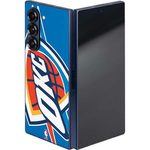 NBA Oklahoma City Thunder Large Logo Galaxy Z Fold6 Skin
