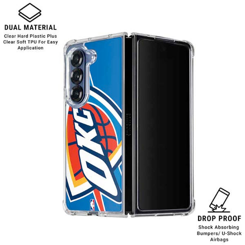 NBA Oklahoma City Thunder Large Logo Galaxy Z Fold7 Clear Case