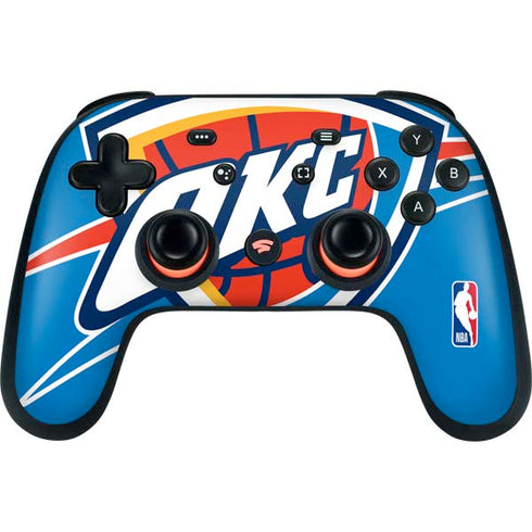 NBA Oklahoma City Thunder Large Logo Google Stadia Controller Skin