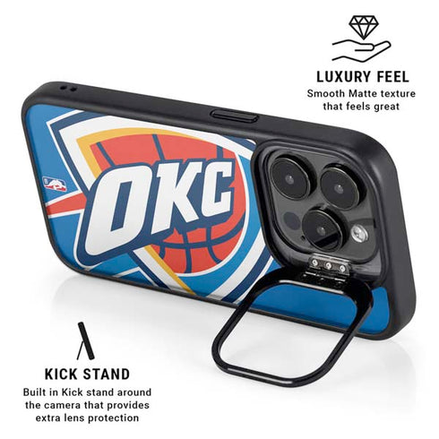 NBA Oklahoma City Thunder Large Logo iPhone 14 Pro Max Kickstand Case