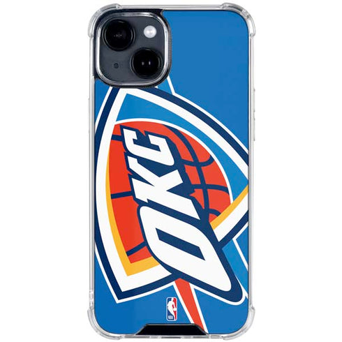 NBA Oklahoma City Thunder Large Logo iPhone 15 Clear Case