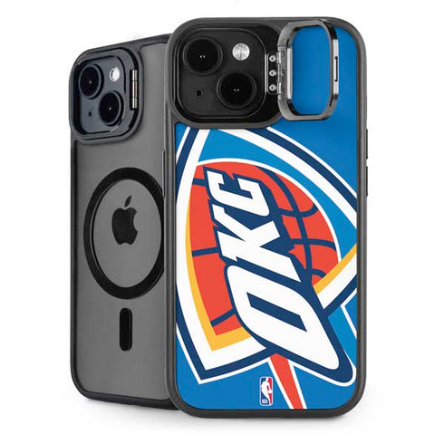 NBA Oklahoma City Thunder Large Logo iPhone 15 Plus Kickstand Case