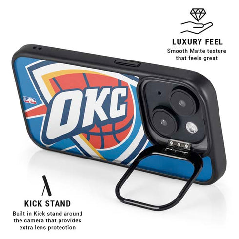 NBA Oklahoma City Thunder Large Logo iPhone 15 Plus Kickstand Case