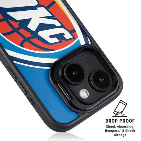 NBA Oklahoma City Thunder Large Logo iPhone 15 Plus Kickstand Case