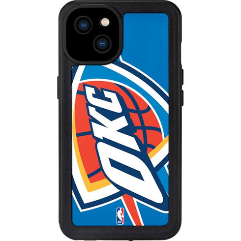 NBA Oklahoma City Thunder Large Logo iPhone 15 Plus Waterproof Case