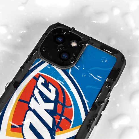 NBA Oklahoma City Thunder Large Logo iPhone 15 Plus Waterproof Case