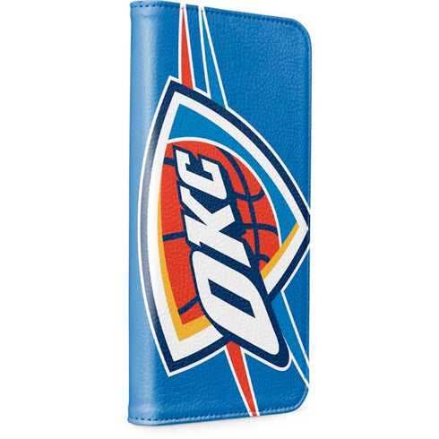NBA Oklahoma City Thunder Large Logo iPhone 15 Pro Folio Case