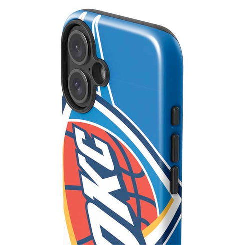 NBA Oklahoma City Thunder Large Logo iPhone 16 Impact Case