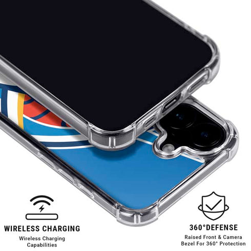 NBA Oklahoma City Thunder Large Logo iPhone 16 MagSafe Case