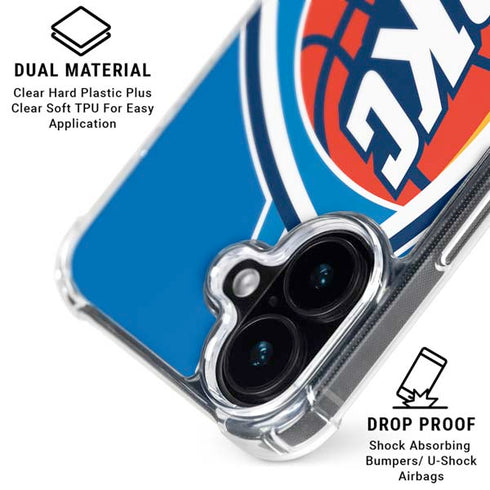 NBA Oklahoma City Thunder Large Logo iPhone 16 MagSafe Case