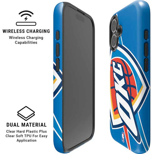 NBA Oklahoma City Thunder Large Logo iPhone 16 Plus Magsafe Impact Case