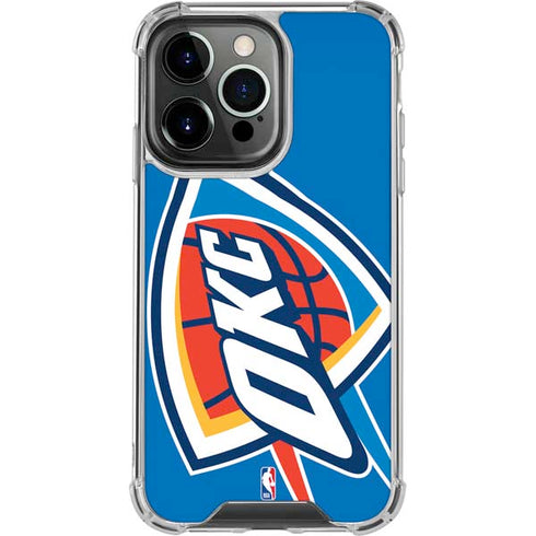 NBA Oklahoma City Thunder Large Logo iPhone 16 Pro Clear Case