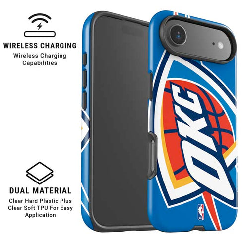 NBA Oklahoma City Thunder Large Logo iPhone 17 Air Magsafe Impact Case