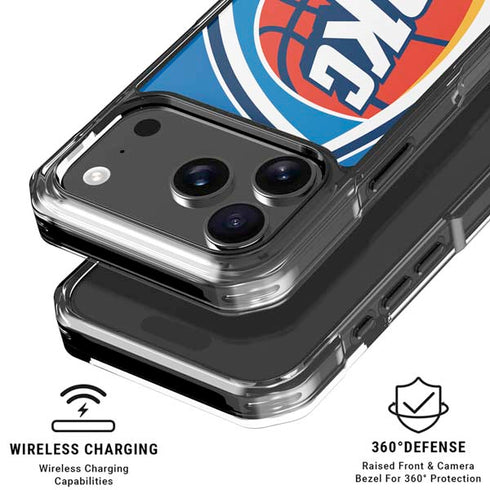 NBA Oklahoma City Thunder Large Logo iPhone 17 Pro Clear Case
