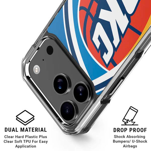 NBA Oklahoma City Thunder Large Logo iPhone 17 Pro Clear Case