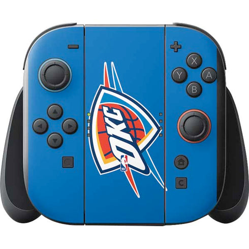 NBA Oklahoma City Thunder Large Logo Nintendo Switch 2 (2025) with Joy-Con Skin